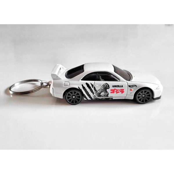 NISSAN SKYLINE GT-R R33 - WHITE - Llavero